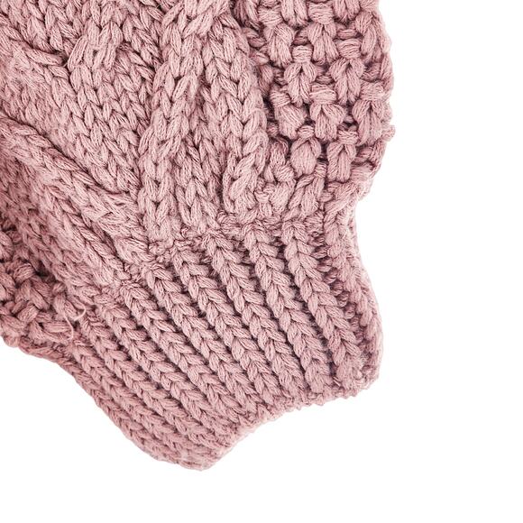 Topshop Women’s Chunky Cable Knit Long Open Front Cardigan Pink Rose Size 8 - Picture 14 of 16